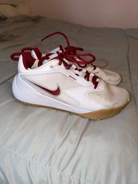 Nike White Red Volleyball Shoes
